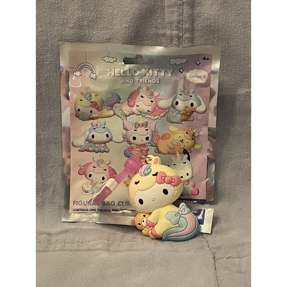 NEW Hello Kitty & Friends 3D Figural Keychain Bag Clip - Series 4 - Hello Kitty